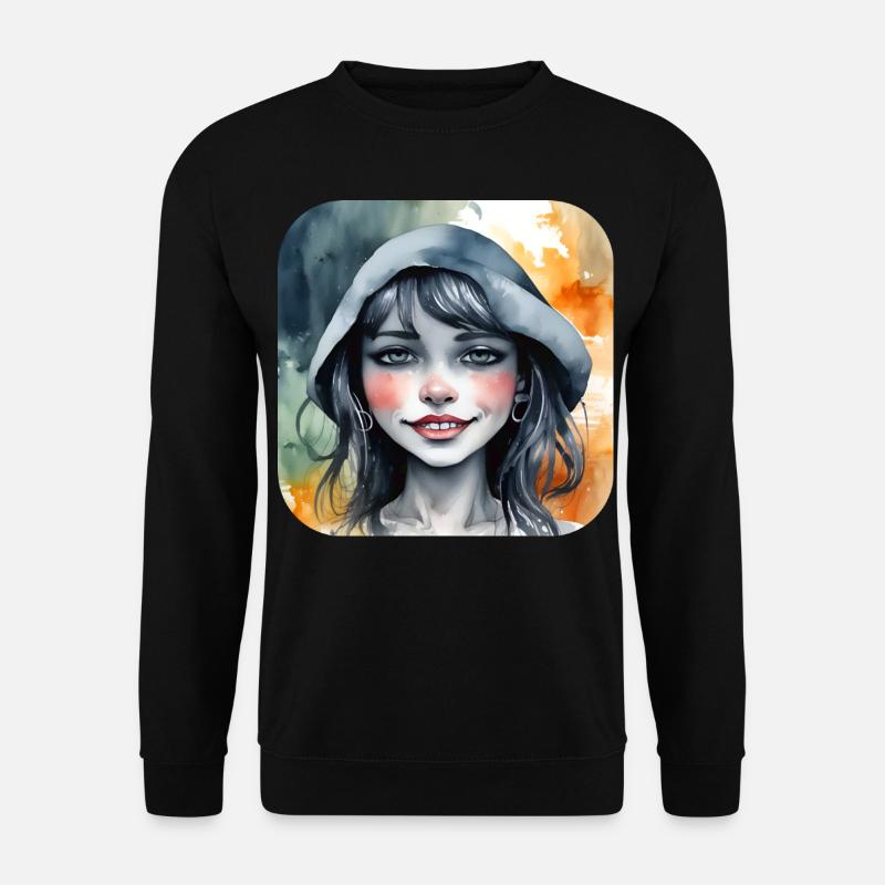 Moin Moin Mädchen - Unisex Pullover - Schwarz
