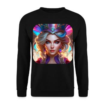 Cool Fantasy Girl - Unisex Sweatshirt - black - Front - Alina (178cm) & Michal (187cm)