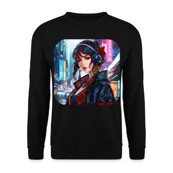 Cool Hip Hop Girl - Unisex Sweatshirt - black - Front - Alina (178cm) & Michal (187cm)