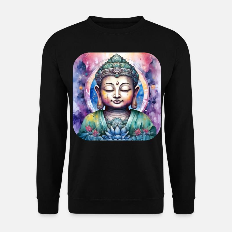 Mystical Spiritual Buddha - Unisex Sweatshirt - black