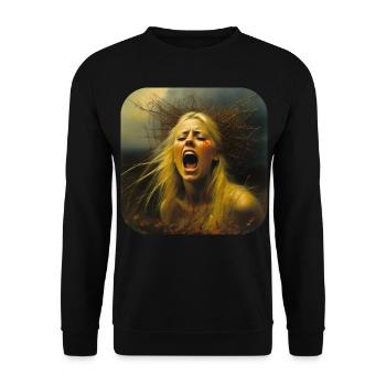 Dark Horror Banshee - Unisex Sweatshirt - black - Front - Alina (178cm) & Michal (187cm)