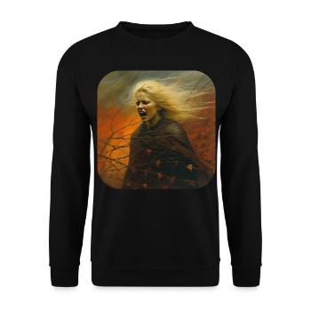 Dark Horror Banshee - Unisex Sweatshirt - black - Front - Alina (178cm) & Michal (187cm)