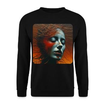 Gloomy Horror Women Face - Unisex Sweatshirt - black - Front - Alina (178cm) & Michal (187cm)
