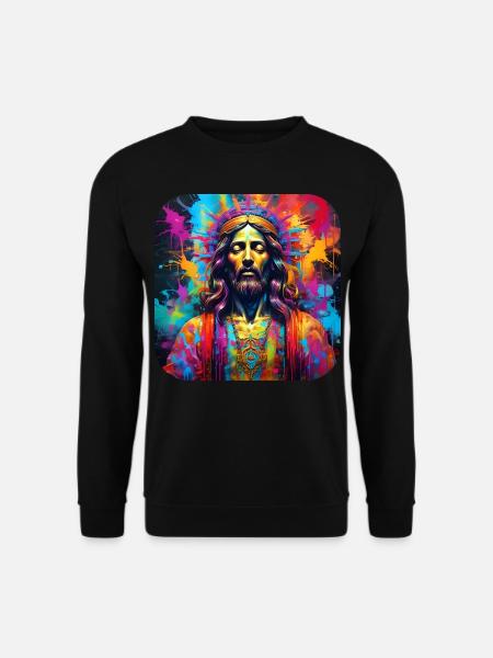 Jesus in Graffiti Style - Unisex Sweatshirt - black