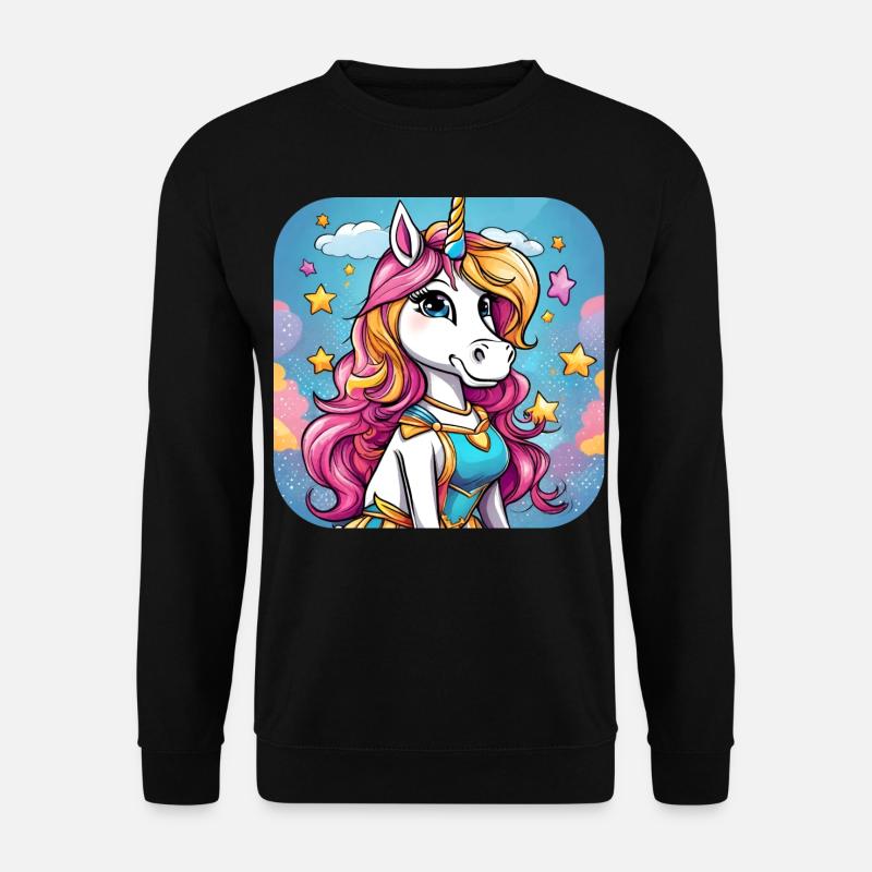 Lustiges Einhorn - Unisex Pullover - Schwarz