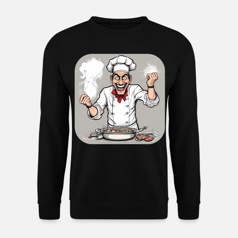 Verrückter Koch - Unisex Pullover - Schwarz