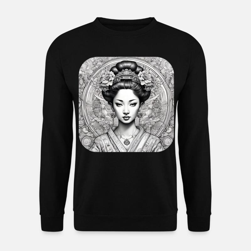 Anmutige Geisha - Unisex Pullover - Schwarz