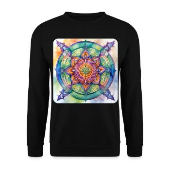 Symbol in bright colours - Unisex Sweatshirt - black - Front - Alina (178cm) & Michal (187cm)
