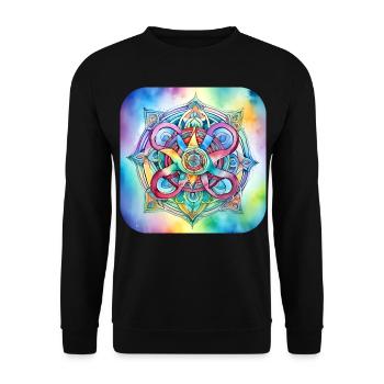 Symbol in bright colours - Unisex Sweatshirt - black - Front - Alina (178cm) & Michal (187cm)