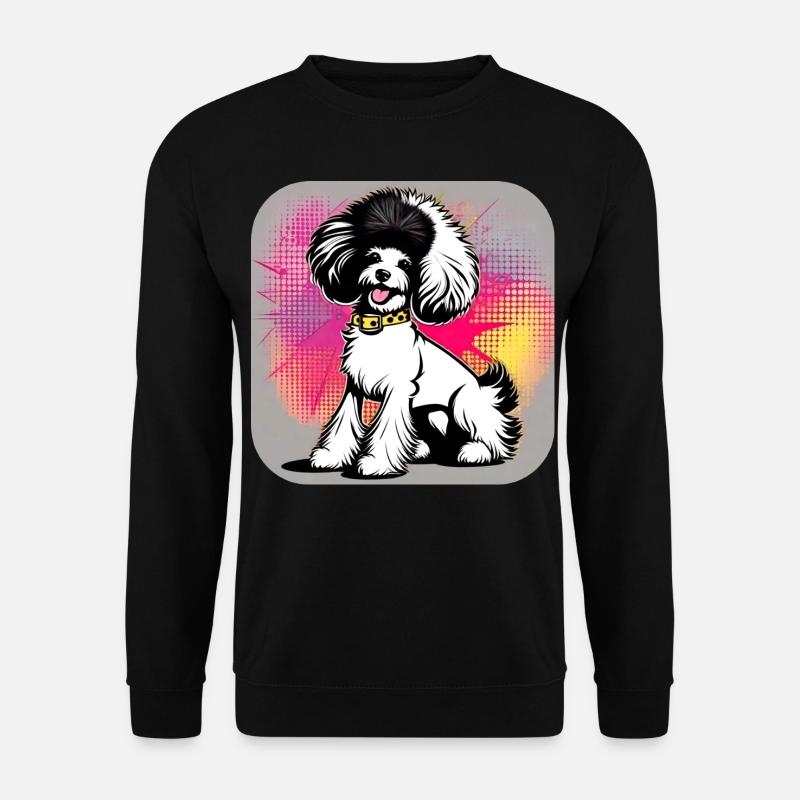 Niedlicher Punk Pudel - Unisex Pullover - Schwarz