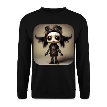 Fille Steampunk Gothique Cool - Sweat-shirt Unisexe - noir - Devant - Alina (178cm) & Michal (187cm)