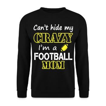 Crazy Football Mom - Unisex Sweatshirt - black - Front - Alina (178cm) & Michal (187cm)