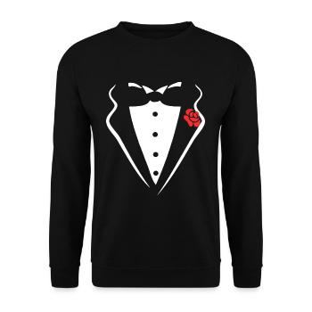 STYLE TUXEDO TUXEDO SUIT SHIRT - Unisex Sweatshirt - black - Front - Alina (178cm) & Michal (187cm)