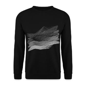 Abstraktes Chaos - Unisex Pullover - Schwarz - Vorne - Alina (178cm) & Michal (187cm)