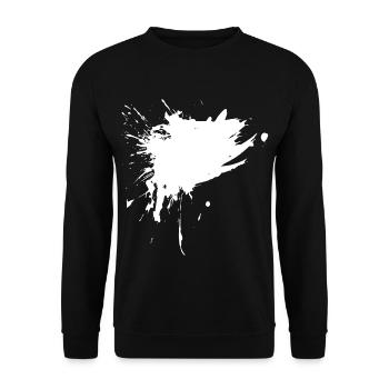Fleck Bürste Klecks Vektor Design Neu - Unisex Pullover - Schwarz - Vorne - Alina (178cm) & Michal (187cm)
