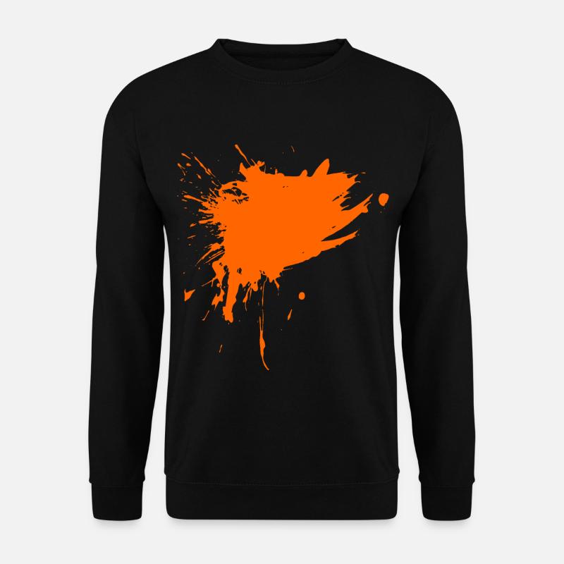 Fleck Design Farbe farbig Gespritzt Vektor - Unisex Pullover - Schwarz