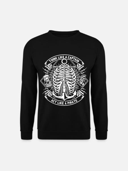 Skeleton captain - Unisex Sweatshirt - black