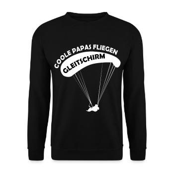 Gleitschirmfliegen Vater Geschenk - Unisex Pullover - Schwarz - Vorne - Alina (178cm) & Michal (187cm)