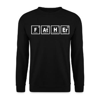Father Periodische Tabelle - Unisex Pullover - Schwarz - Vorne - Alina (178cm) & Michal (187cm)