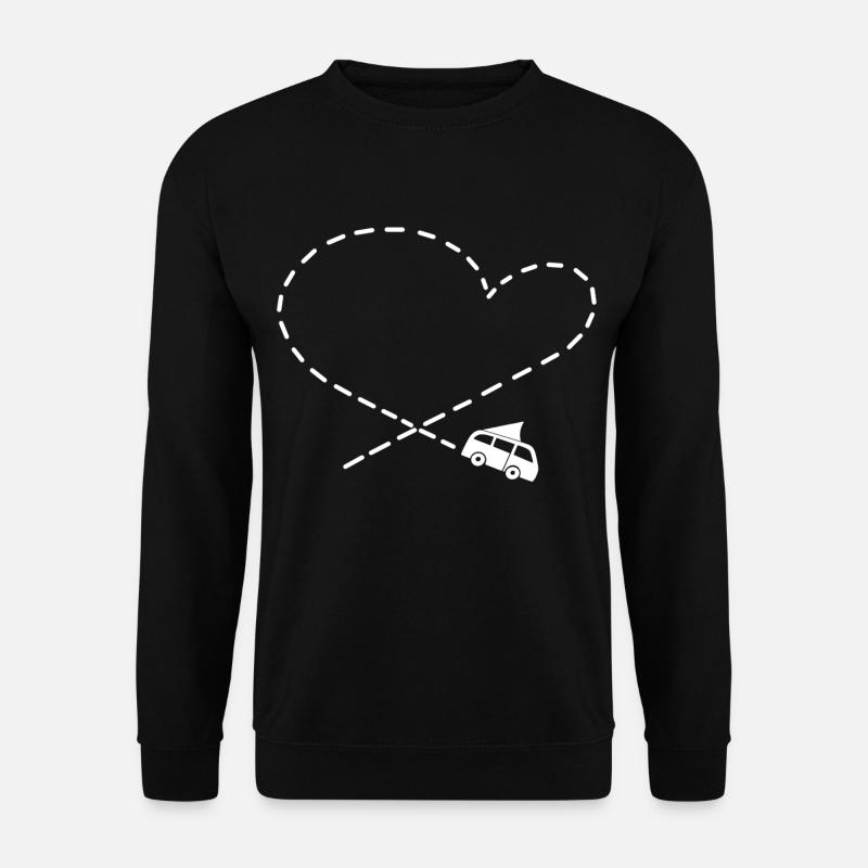 Camper love Van Camping Herz - Unisex Pullover - Schwarz
