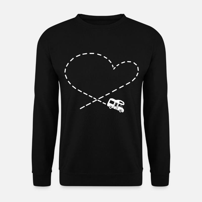 Camper love Wohnmobil Camping Herz - Unisex Pullover - Schwarz