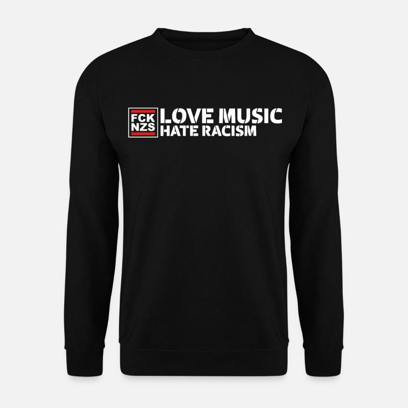 Love Music Hate Racism - Unisex Sweatshirt - black