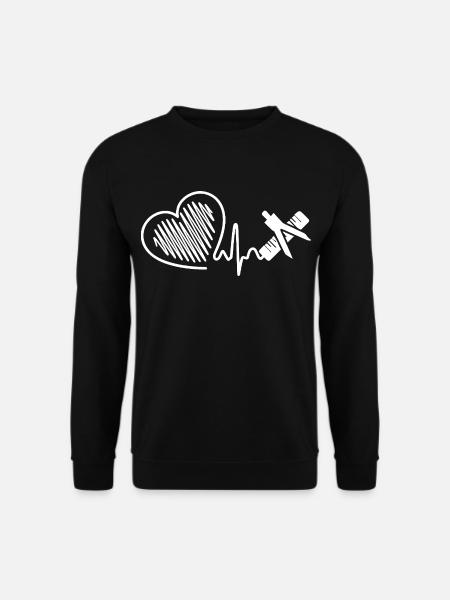 Mathematician Heartbeat - Unisex Sweatshirt - black