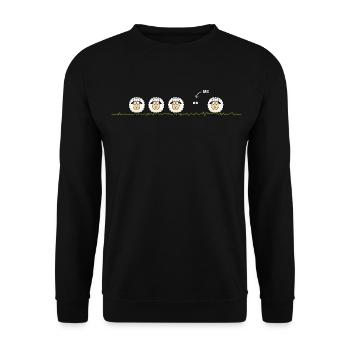 Mouton noir – Illustration - Sweat-shirt Unisexe - noir - Devant - Alina (178cm) & Michal (187cm)