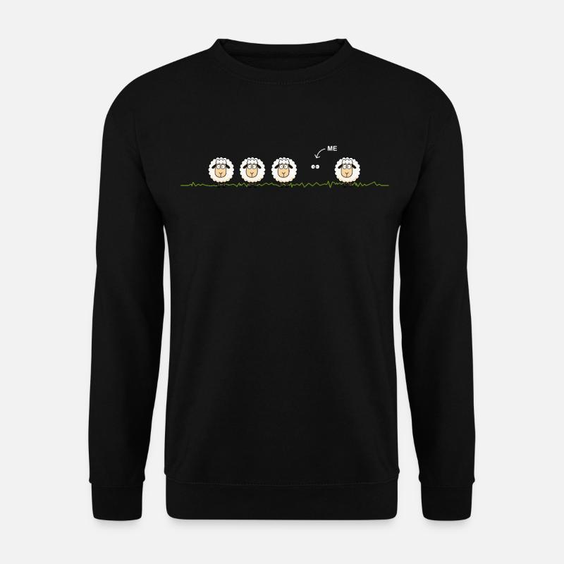 Schwarzes Schaf – Illustration - Unisex Pullover - Schwarz