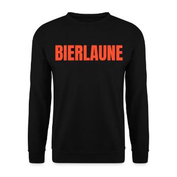 Bierlaune Shirt – Lustiges Frühlingsfest Bier Fest - Unisex Pullover - Schwarz - Vorne - Alina (178cm) & Michal (187cm)