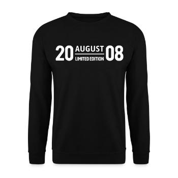 Édition limitée cadeau d’anniversaire d’août 2008 - Sweat-shirt Unisexe - noir - Devant - Alina (178cm) & Michal (187cm)