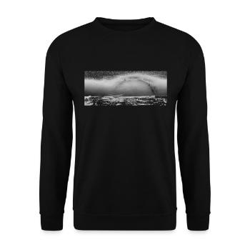 Stars landscape moon gift idea - Unisex Sweatshirt - black - Front - Alina (178cm) & Michal (187cm)