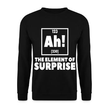 Ah - Element Chemistry Periodic Table funny - Unisex Sweatshirt - black - Front - Alina (178cm) & Michal (187cm)