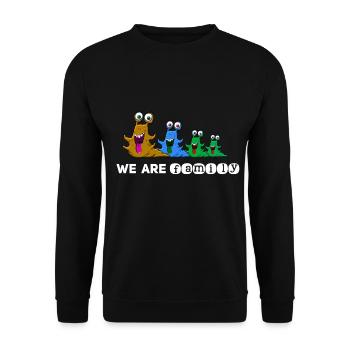 We are Family - we are family team family - Unisex Sweatshirt - black - Front - Alina (178cm) & Michal (187cm)