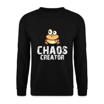 chaos creator crazy Frog Frog Kaot - Unisex Sweatshirt - black - Front - Alina (178cm) & Michal (187cm)