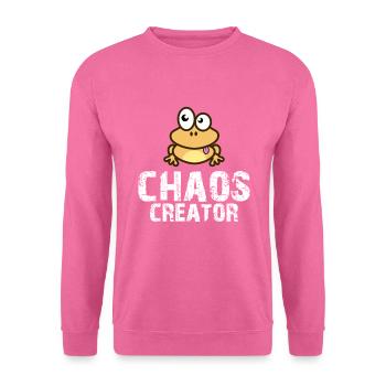 chaos creator crazy Frog Frosch Kaot - Unisex Pullover - Pink - Vorne
