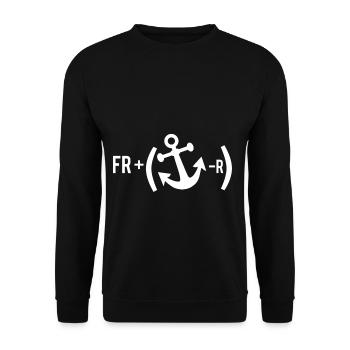 Franken Franke Fränkisch Lustige Franken formel - - Unisex Pullover - Schwarz - Vorne - Alina (178cm) & Michal (187cm)