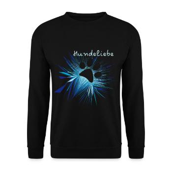 Pfote Hund Pfötchen Pfotenabdruck Hundeliebe - Unisex Pullover - Schwarz - Vorne - Alina (178cm) & Michal (187cm)
