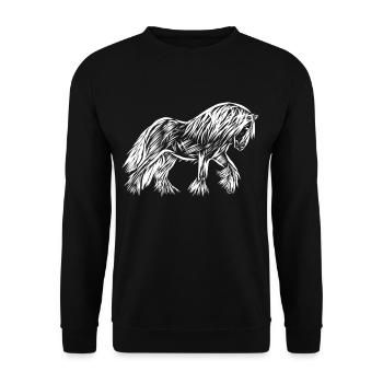 Cheval - Sweat-shirt Unisexe - noir - Devant - Alina (178cm) & Michal (187cm)