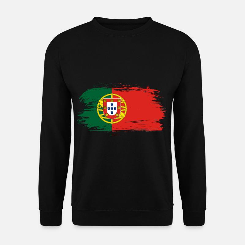 Portugal Flagge - Unisex Pullover - Schwarz