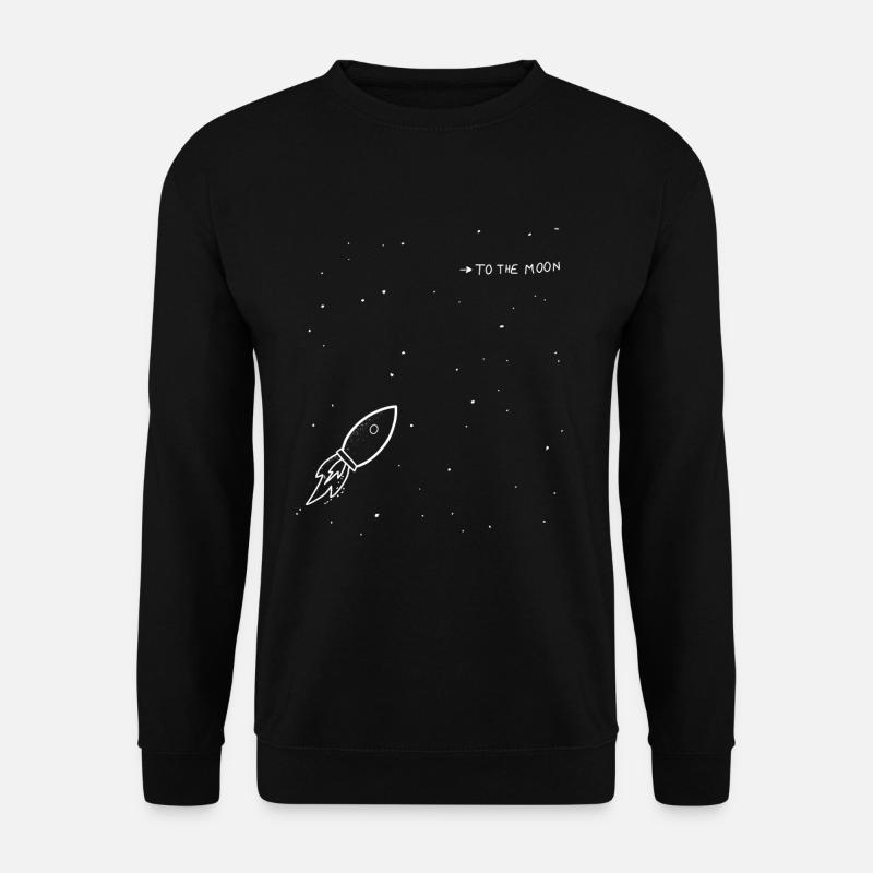 To the moon - Unisex Pullover - Schwarz