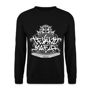 Tekno Mafia 23 Freie Party - Unisex Pullover - Schwarz - Vorne - Alina (178cm) & Michal (187cm)