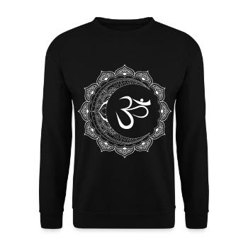Om, Mandala de la Lune - Sweat-shirt Unisexe - noir - Devant - Alina (178cm) & Michal (187cm)
