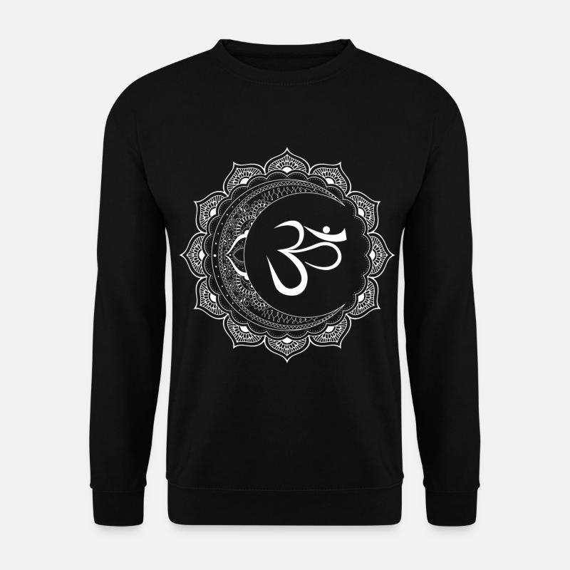 Om, Mond Mandala - Unisex Pullover - Schwarz