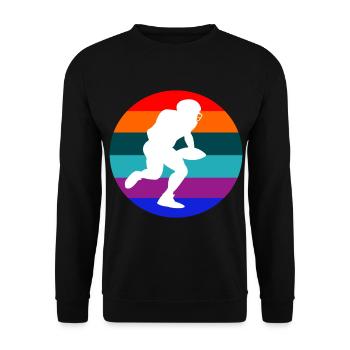 American football - Unisex Sweatshirt - black - Front - Alina (178cm) & Michal (187cm)