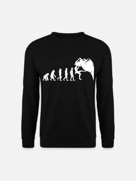 Rock Climbing Bouldering Wall Climber Evolution - Unisex Sweatshirt - black