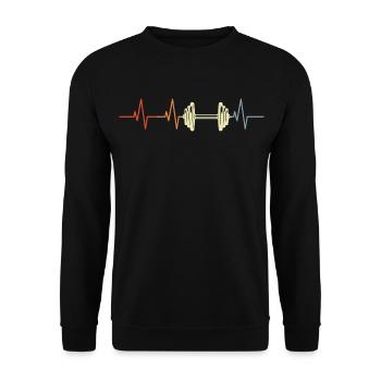 I love fitness - Unisex Sweatshirt - black - Front - Alina (178cm) & Michal (187cm)