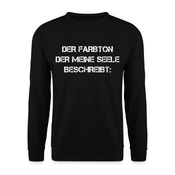 Farbton der meine Seele beschreibt Schwarz Farbe - Unisex Pullover - Schwarz - Vorne - Alina (178cm) & Michal (187cm)