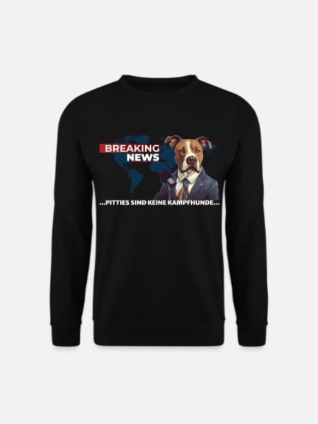 Pitbull Terrier Hundemotiv Kampfhund Pittie Listen - Unisex Pullover - Schwarz