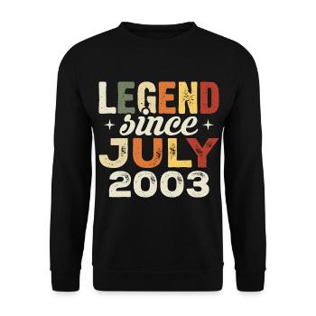 Cadeau d’anniversaire de juillet 2003 Anniversaire de juillet 2003 - Sweat-shirt Unisexe - noir - Devant - Alina (178cm) & Michal (187cm)